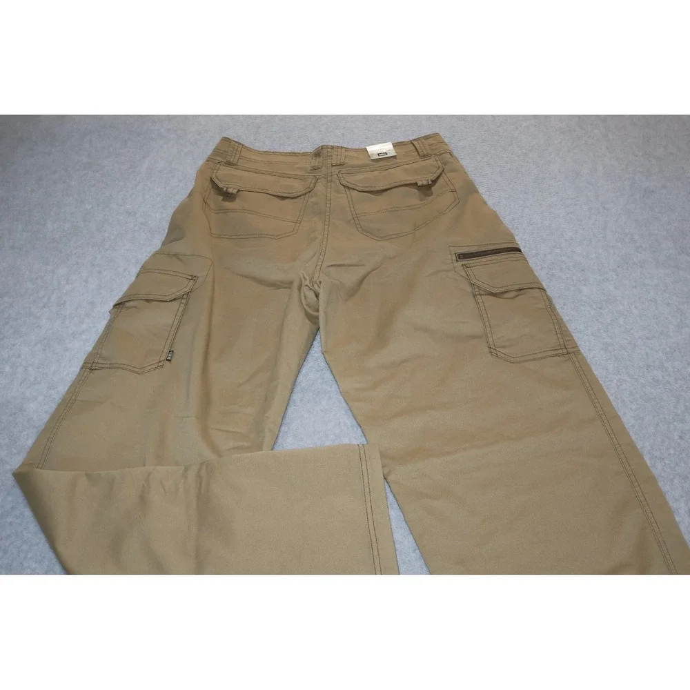 REI Cargo Pants Mens 32x34 Khaki Brown Organic Cotton EcoSensitive Hiking NEW